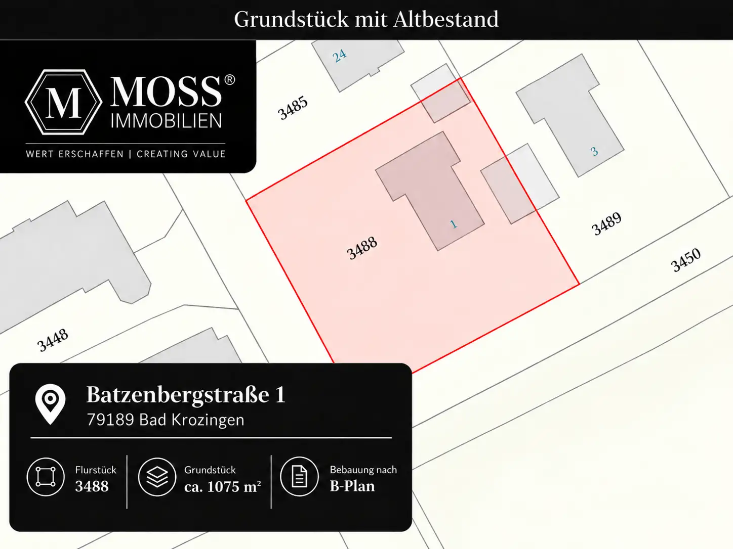 Großes Grundstück mit Altbestand und Entwicklungspotenzial in Bad Krozingen